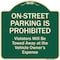 Signmission Designer Series-On-street Parking Prohibited Violators Will Be Towed Ve, 18" x 18", G-1818-9941 A-DES-G-1818-9941 - alternate 1